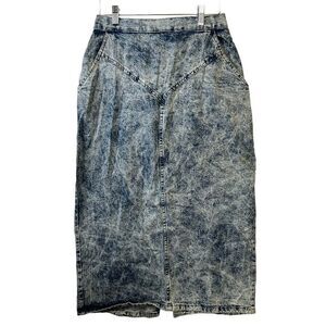 80's Kayo Of California Acid Green High Waist skirtVintage Y2K‎ Size 13/16USA